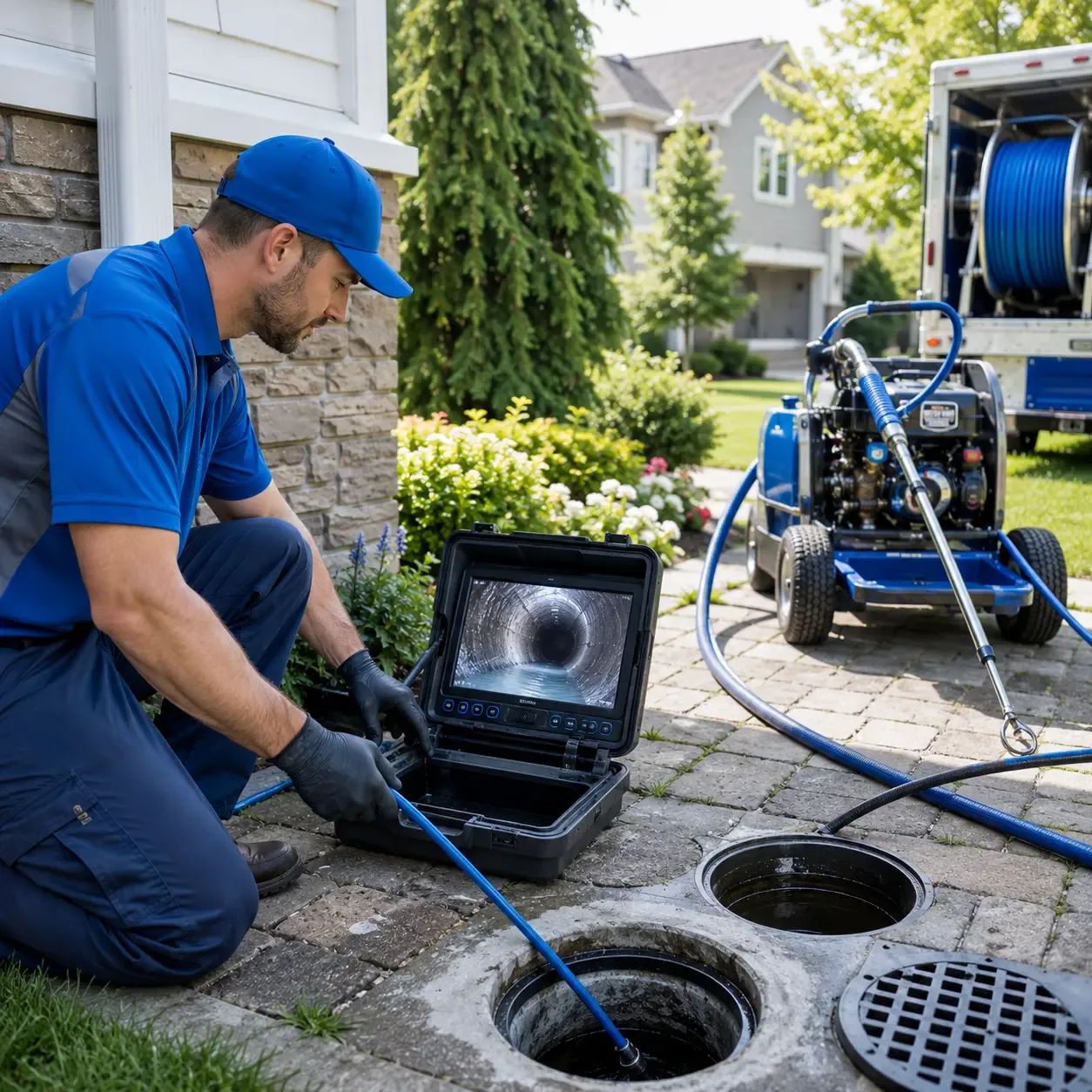 Outdoor drain cleaning professionals serving Colcord, OK